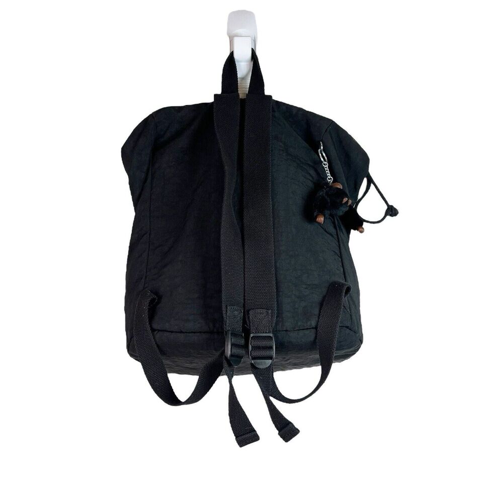 Kipling Black Drawstring Backpack 2 Front Zip Poc… - image 2